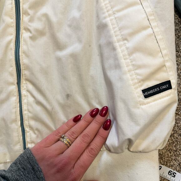 Members Only Vintage Blue & White Reversible Jacket Large - Picture 3 of 7